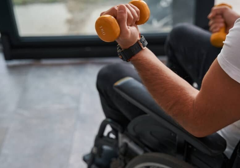 Man with disability.