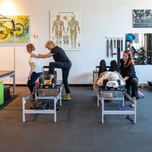 womens-health-physio-inner-west-header Women's health physios in Sydney demonstrating pelvic floor exercises