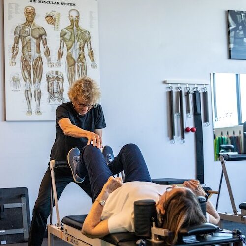 womens-health-physio-menopause Karen with a menopausal patient during a women's health appointment